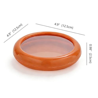Reusable Food Cover with Lid Stretch Wrap Saver for Fruit and Vegetables Kitchen Storage Cover for Onion Lemon Tomato - color: Dark Red