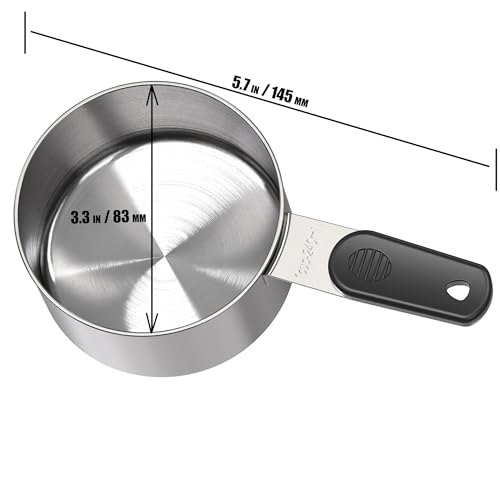DOTINGHUX 1 Cup Magnetic Grips Stainless Steel Measuring Cup -1PCS - size: 1 cup