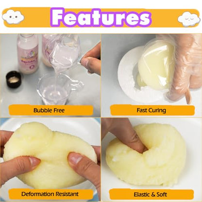 FUNSHOWCASE Taba Squishy Maker Big Chick Silicone Mold+Gel+Kits Fufu Squish Making Pack - color: Big Chick