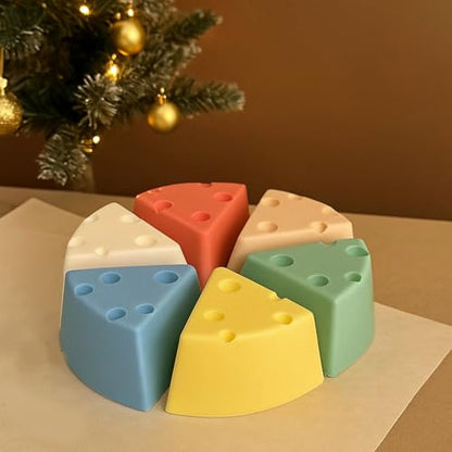 Gavery 6 Cavity Triangles Cheese Silicone Mould for Craft Food Grade Baking Tool Easy Release and