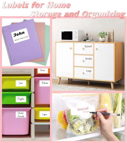 Removable Label Stickers for Organizing -200PCS 3 x 2 inch Waterproof White Handwrite Blank Labels, Classroom, Office & Home Organization for Storage Bins, Moving, Folders, Freeze Food - size: Organizing Labels 200pcs (3" x 2")