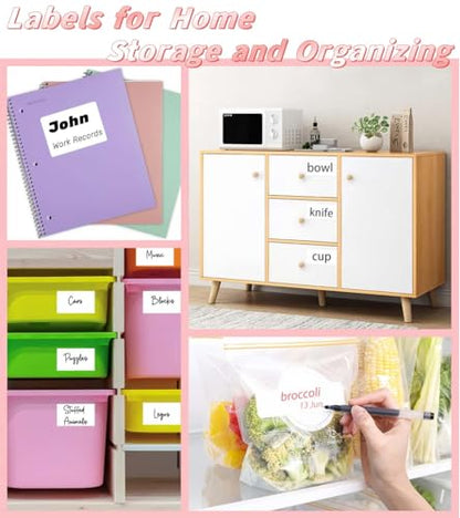 Removable Label Stickers for Organizing -200PCS 3 x 2 inch Waterproof White Handwrite Blank Labels, Classroom, Office & Home Organization for Storage Bins, Moving, Folders, Freeze Food - size: Organizing Labels 200pcs (3" x 2")
