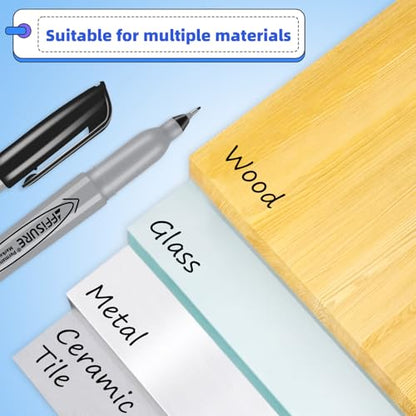 Permanent Markers, Ultra Fine Point,Black,100 Count, 0.4mm, Fine tippermanent marker set, quick dry,waterproof, fading resists, durable,marks on paper, glass, ceramic, plasticwood, rock, metal - size: 1 Count (Pack of Ultra Fine Point 100)