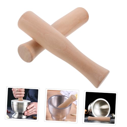 SOLUSTRE 2pcs Garlic Grinder Tool Handheld Kitchen Pestle Food Pounder Spice Sticks Sauerkraut Pounder Canning Stick Tools