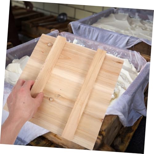 DECHOUS Wooden Tofu Press Board: Cheese Press Mold Board Tofu Cheese Making Mold Cover Plate for Homemade Soybean Curd Kitchen Tool