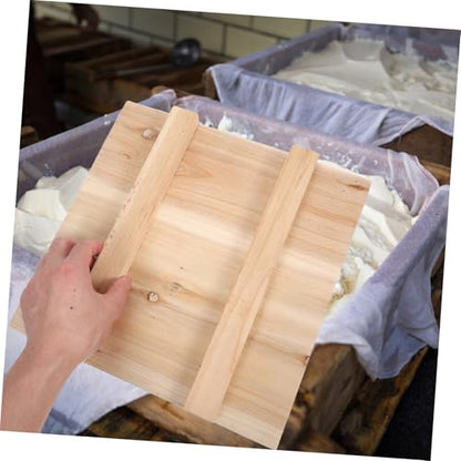 DECHOUS Wooden Tofu Press Board: Cheese Press Mold Board Tofu Cheese Making Mold Cover Plate for Homemade Soybean Curd Kitchen Tool