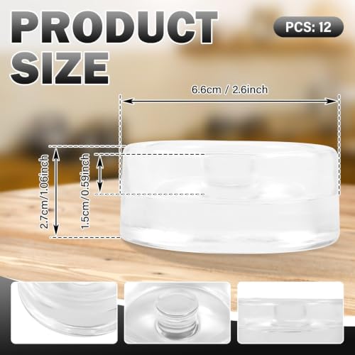 12Pcs Glass Fermentation Weights Kit for Beginners with Easy Grip Handle Transparent Pickle Glass Weights for Wide Mouth Mason Jars Pickles (Style 2) - color: Style 2