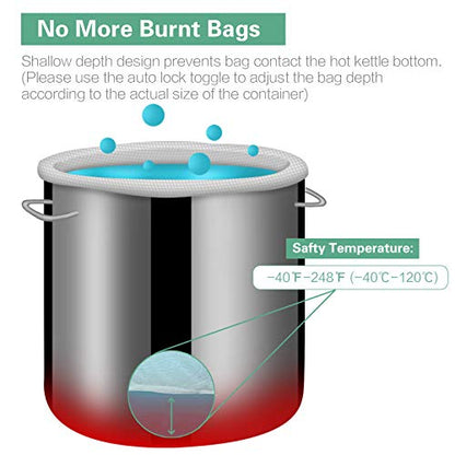 Reusable Brew Bag 2 Pack 24"×32" Large Fine Mesh Bag for Beer | Jumbo Brewing Bag with Drawstring for Fruit Cider Apple Grape Wine Press Drawstring Straining Brew in a Bag - size: 2 pack-24"×32"