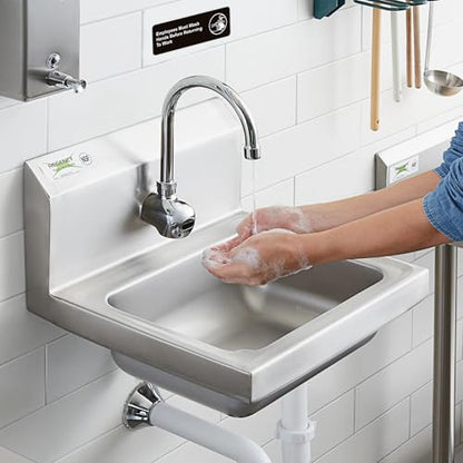 5PCS Wash Rinse Sanitize Sink Labels Sign, Self-Adhesive Waterproof Employees Must Wash Hands Stickers for Business，Restaurant Supplies for Wash Station, Commercial Kitchens, Restaurant, Food Trucks, Dish Washing (9"×3") - color: wash rinse sanitize sink