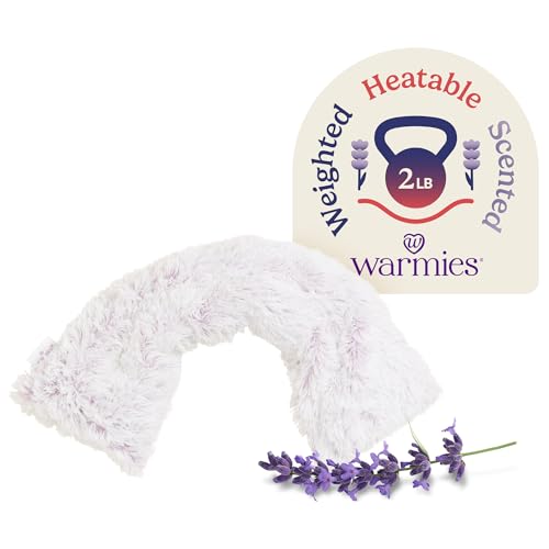 warmies Microwavable Neck & Shoulder Wrap - Heating & Cooling Plush Pad for Calming Relaxation - Weighted & Heated Neck Warmer with Scented Lavender - Microwave Heat Pad for Aches & Pain - Lavender - color: Marshmallow Purple