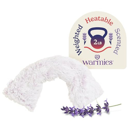 warmies Microwavable Neck & Shoulder Wrap - Heating & Cooling Plush Pad for Calming Relaxation - Weighted & Heated Neck Warmer with Scented Lavender - Microwave Heat Pad for Aches & Pain - Lavender - color: Marshmallow Purple