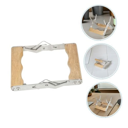 Veemoon 4pcs Beehive Frame Gripper Metal Frame Holder Tool with Wood Handle for Beekeeping Inspection and Hive Harvesting Equipment