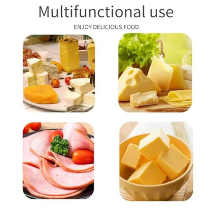 Stainless Steel Cheese Slicer with Measurement Grid Board,metal blade, Professional Cutter for Block Cheese