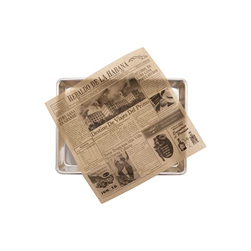 G.E.T. 4-TE1050 12" x 12" Brown Food-Safe Cuban Newsprint Liner (Pack of 1000) - color: Cuban Newsprint, size: 12" x 12", style: 1000 Sheets