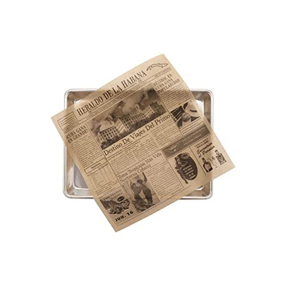 G.E.T. 4-TE1050 12" x 12" Brown Food-Safe Cuban Newsprint Liner (Pack of 1000) - color: Cuban Newsprint, size: 12" x 12", style: 1000 Sheets