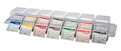 DayMark Day of the Week 2" Square Dissolvable Labels, Monday-Sunday, Label Dispenser Included (1,750 labels) - style: Dispenser