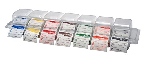 DayMark Day of the Week 2" Square Dissolvable Labels, Monday-Sunday, Label Dispenser Included (1,750 labels) - style: Dispenser
