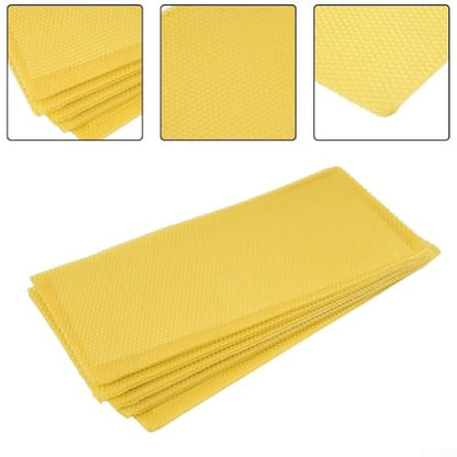 10pcs Beehive Foundation, Beehive Waxed Coated Foundation Sheet Beeswax Foundation Sheet Beekeeping Equipment