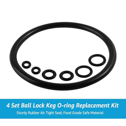 4 Sets Beer Keg O-Ring Gasket for Cornelius Keg Lid O-ring Beer Keg Post O Ring for Corny Keg Dip Tube Replacement O-Ring Beer Keg Poppet Valve O Ring Wear-Resistance Home Brew Keg Gasket