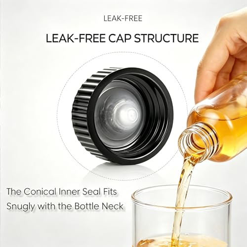 18 Pack 4oz Clear Glass Bottles with Lids, 120ml Boston Shot Bottles for Personal Care & Beauty Travel, Industrial Lab, Sample, Essential Oils, Potion, Juice, Whiskey, Spice - color: Clear, size: 4oz-18P
