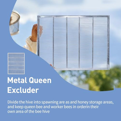 2Pcs Metal Queen Excluder for 8 Frame Hive, Metal Queen Bee Excluder,Queen Bee Frame,Metal Queen Bee Excluder,Beekeeping Equipment Metal (8 Frame-2pcs) - size: 8 Frame-2pcs