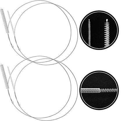 4 Pieces Feeding Tube Brushes, Long Pipe Cleaners Straw Cleaning Brushes, 32 Inches Long with Soft Nylon Bristles Head, Suitable for Cleaning Feeding Tubes - size: 1/6 Inch and 3/8 Inch Diameter