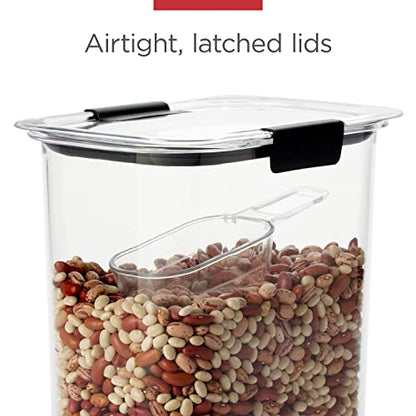 Rubbermaid Brilliance BPA-Free Food Storage Containers with Lids Airtight Kitchen and Pantry Organization Set Includes 3 Containers and Scoops Clear 16 cups - size: 16 Cup (6-Piece)