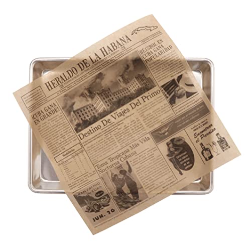 G.E.T. 4-TE1050 12" x 12" Brown Food-Safe Cuban Newsprint Liner (Pack of 1000) - color: Cuban Newsprint, size: 12" x 12", style: 1000 Sheets