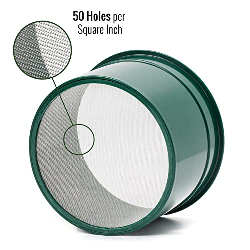 ASR Outdoor Gold Rush Sifting Classifier Sieve Mini 6 Inch Prospect Pan 50 Holes Per Sq Inch - size: 50 Holes per Square Inch