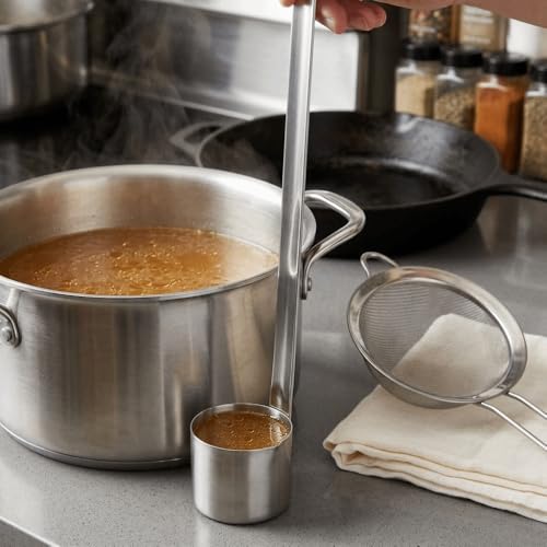 Stainless Steel Wine Ladle Spoon Long Handle Easy Gripping Smooth Edge Wine Dipper Beer Pouring Measure Liquid Spoon for Kitchen(50ML) - size: 50ML