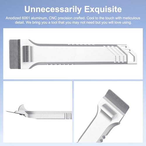 Universal 3D Printer Scraper Tool Kit with 3 Replaceable SK5 Steel Blades, for Bambu Lab X1 P1 Creality 3D Printer bulid Plate, Anodized Aluminum Handle, Quick-Change Design for Easy Model Removal