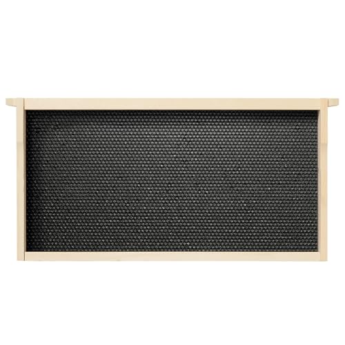 Honey Keeper 100% Beeswax Beehive 10 Frame Kit Super Box and 10 Deep Frames with Foundations for Langstroth Beekeeping - style: 100% beeswaxed