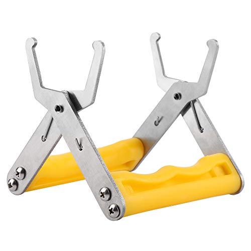 Stainless Steel Bee Frame Holder Tool for Beekeeping – .5 Inch Yellow Frame Grip for Safe Honey Extraction, Easy-Grip Handle, Compatible with Standard Langstroth Hives