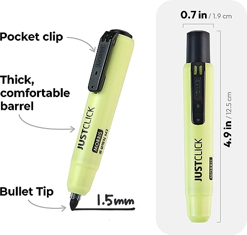 carrotez Retractable Permanent Markers, Thick Barrel, Low Odor, Bold Writing, Bullet Tip, 12 Count, Black