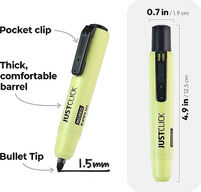 carrotez Retractable Permanent Markers, Thick Barrel, Low Odor, Bold Writing, Bullet Tip, 12 Count, Black
