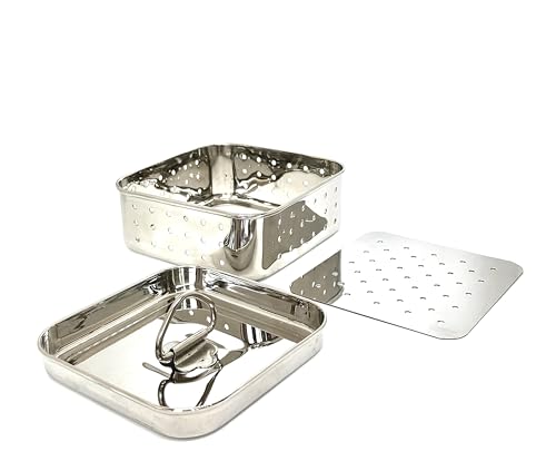 stainless steel tofu press & paneer maker, Cheese Maker mould Press Kit with Lid (Large-715ml(25.2Oz)) - size: 715ml(25.2Oz)