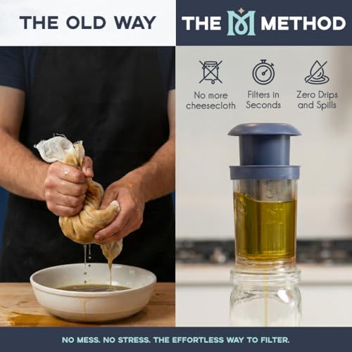 Magical Butter Filter Press – BPA-Free Reusable Straining System with Plunger & Cleaning Brush – Mess-Free Infused Oil & Butter Strainer - size: Magical Filter Press