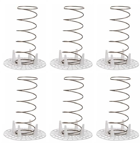 North Mountain Supply Fermentation Spring Weight & Plastic Press (4" Diameter) - Keeps Food Submerged in The Brine - Set of 6