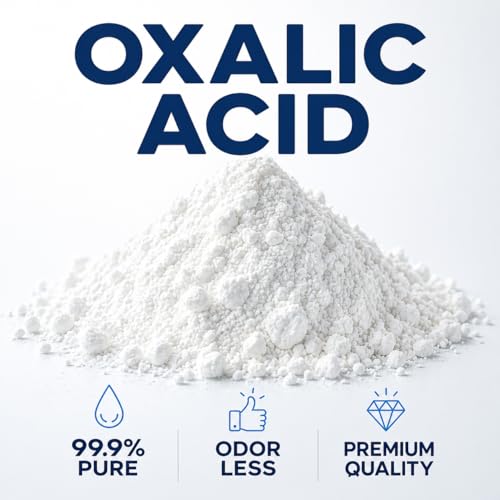 Oxalic Acid Powder 1lb - Trial Size Wood Bleach & Rust Remover - 99.6% Pure Deck Cleaner, Wood Brightener & Stain Remover for Small Projects