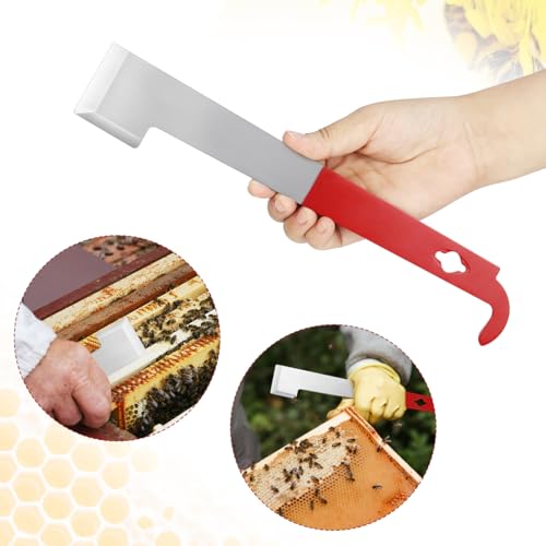 Tenalleys Stainless Steel Beekeeping Hive Tool Frame Lifter and Scraper J Hook Tool (2 Pack) - color: 2 Pack