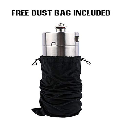TMCRAFT 128OZ Stainless Steel Mini Keg, Portable beer growler with Exhaust Valve Designed Cap to Keep Beverage Fresh