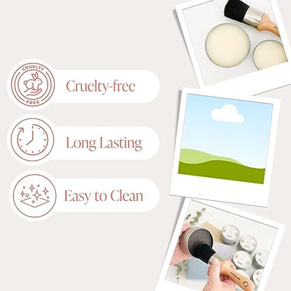 Country Chic Paint Wax Brush – Chalk Paint Wax Applicator with Synthetic Bristles – Furniture Wax Brush, No Shedding, Vegan-Friendly | 1.5"