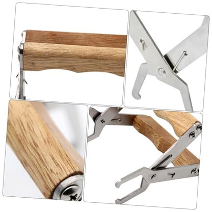 1pc Bee Hive Frame Holder Bee Wooden Handle Comfortable to Hold Spleen Lifter Clip for Beekeeping