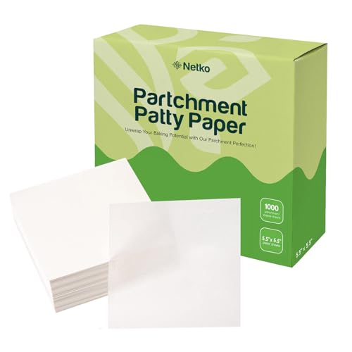 Patty Paper - Hamburger press Patty Paper Sheets 5.5x5.5" - 1000 Non stick Wax Burger Patty paper Squares for Burger Press, Freezing & More - size: 5.5"x5.5"