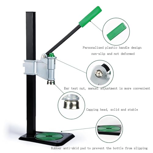 Manual Adjustable Beer Bottle Capper,Sealer Beer Cap,Machine Bottle Cap,Heavy Duty Strong Metal Easy Action Bench Bottle Capper,Manual Bottle Capper Tool for Home Brewing