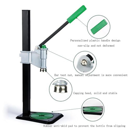 Manual Adjustable Beer Bottle Capper,Sealer Beer Cap,Machine Bottle Cap,Heavy Duty Strong Metal Easy Action Bench Bottle Capper,Manual Bottle Capper Tool for Home Brewing