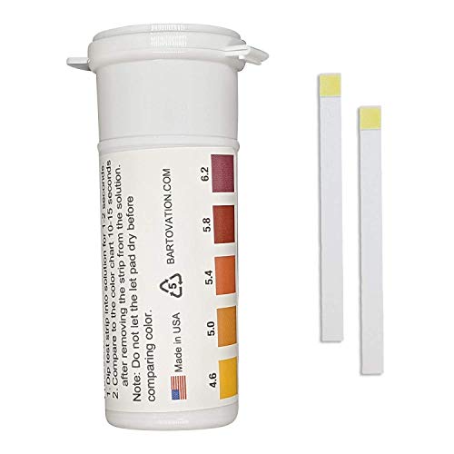 Bartovation 4.6 to 6.2 pH Test Strips, 100-Pack | Acidity Test Strips for Beer Making, Homebrew, made in USA