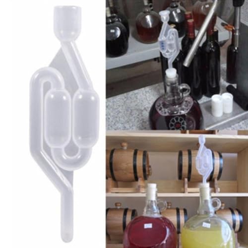 S-Shape Fermenter Air Lock Plastic Brewing for exhaust Valve for Home Brew Beer Wine Cider Fermentation 5-Pack