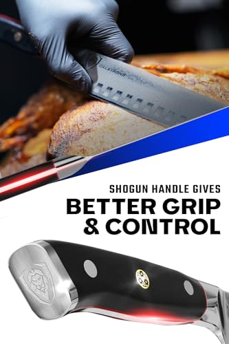 DALSTRONG Slicing Knife - 14 inch - Extra Long Slicer Knife - Shogun Series Elite - Japanese AUS-10V Super Steel - Vacuum Treated - G10 Handle - Carving Slicer BBQ, Brisket Gift Knife- Sheath Included - color: Black, size: 14" Slicer