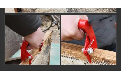 Beehive Frame Grip 2pcs Red Bee Frame Gripper Serrated Jaw Beehive Frame Lifter Labor-Saving Beekeeping Clip Tool